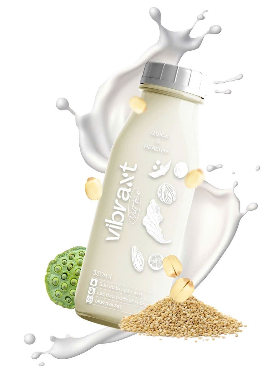 Trắng dưỡng nhan: Sữa hạt sen tươi Đồng Tháp, hạt Quinoa Úc